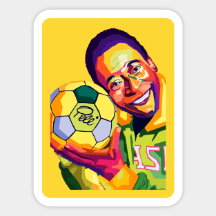 Pele Legend Brazil Football Sticker